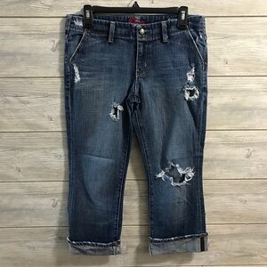 Women's Blue Cult Capri Jeans